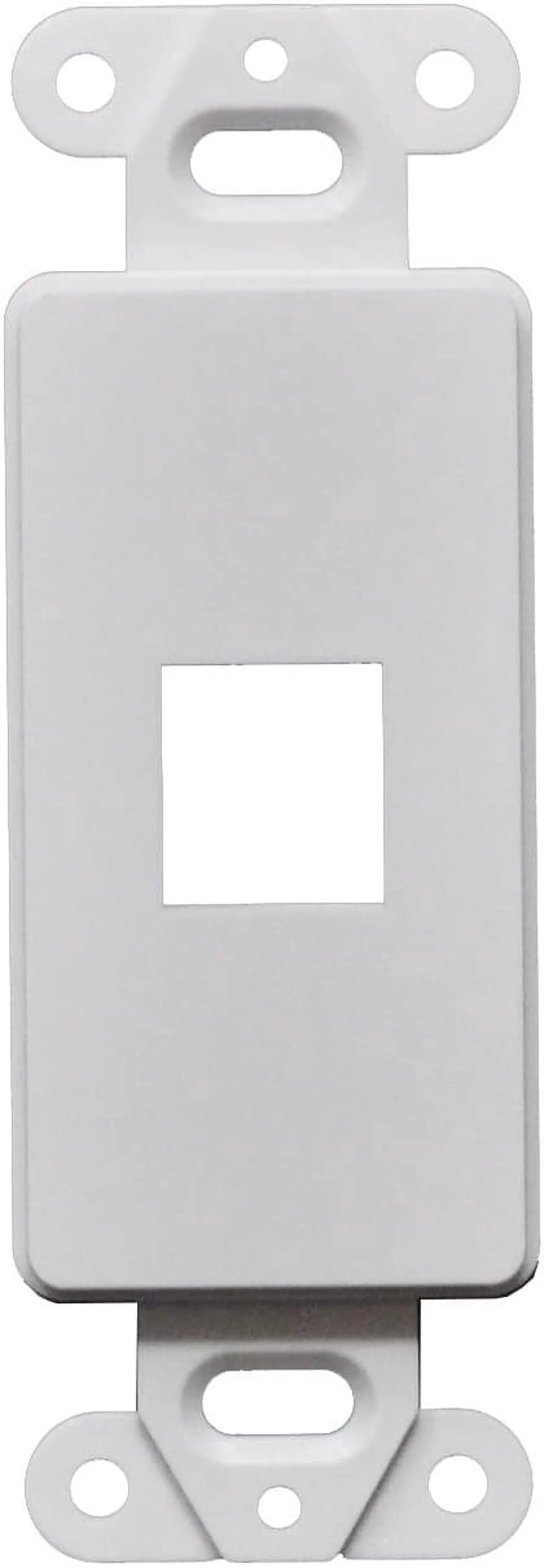 Main image of Decorator Style Keystone Jack 1 Port Modular Wall Insert Cover Plate White