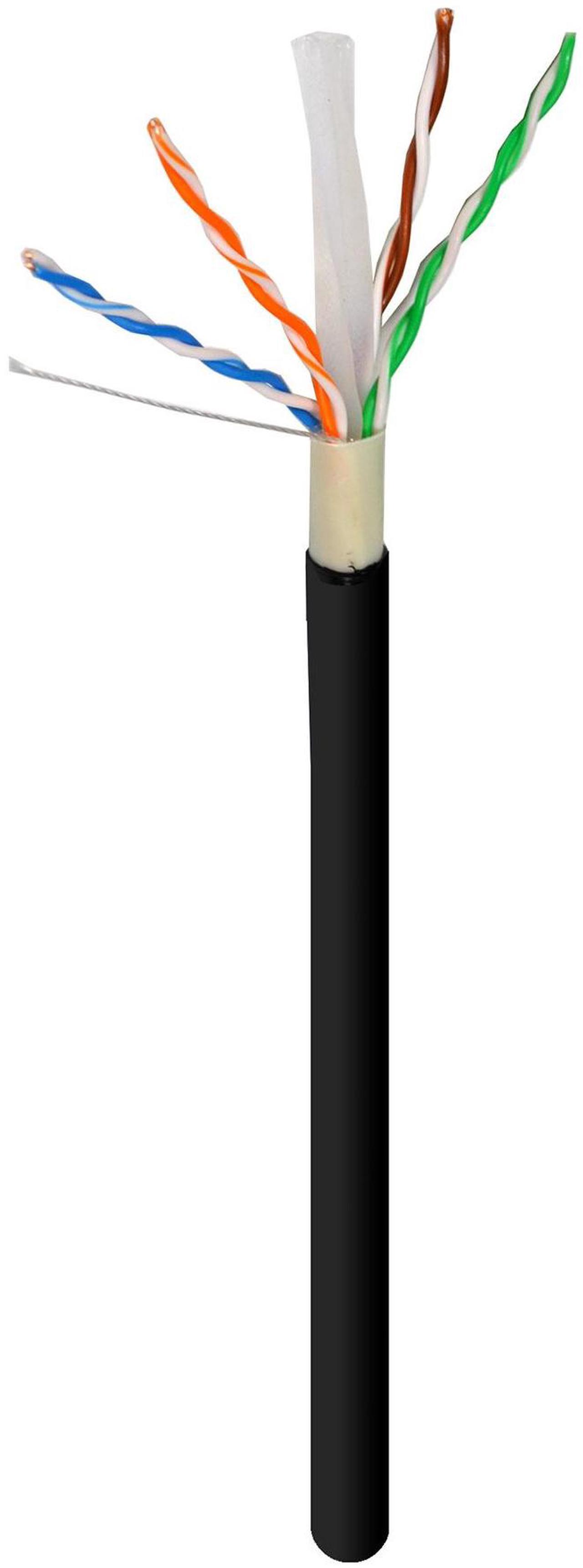 Alt view image 4 of 4 - CAT6 Black Outdoor 4 Pairs UTP Direct Burial Network 1000 ft 23 AWG UV Cable