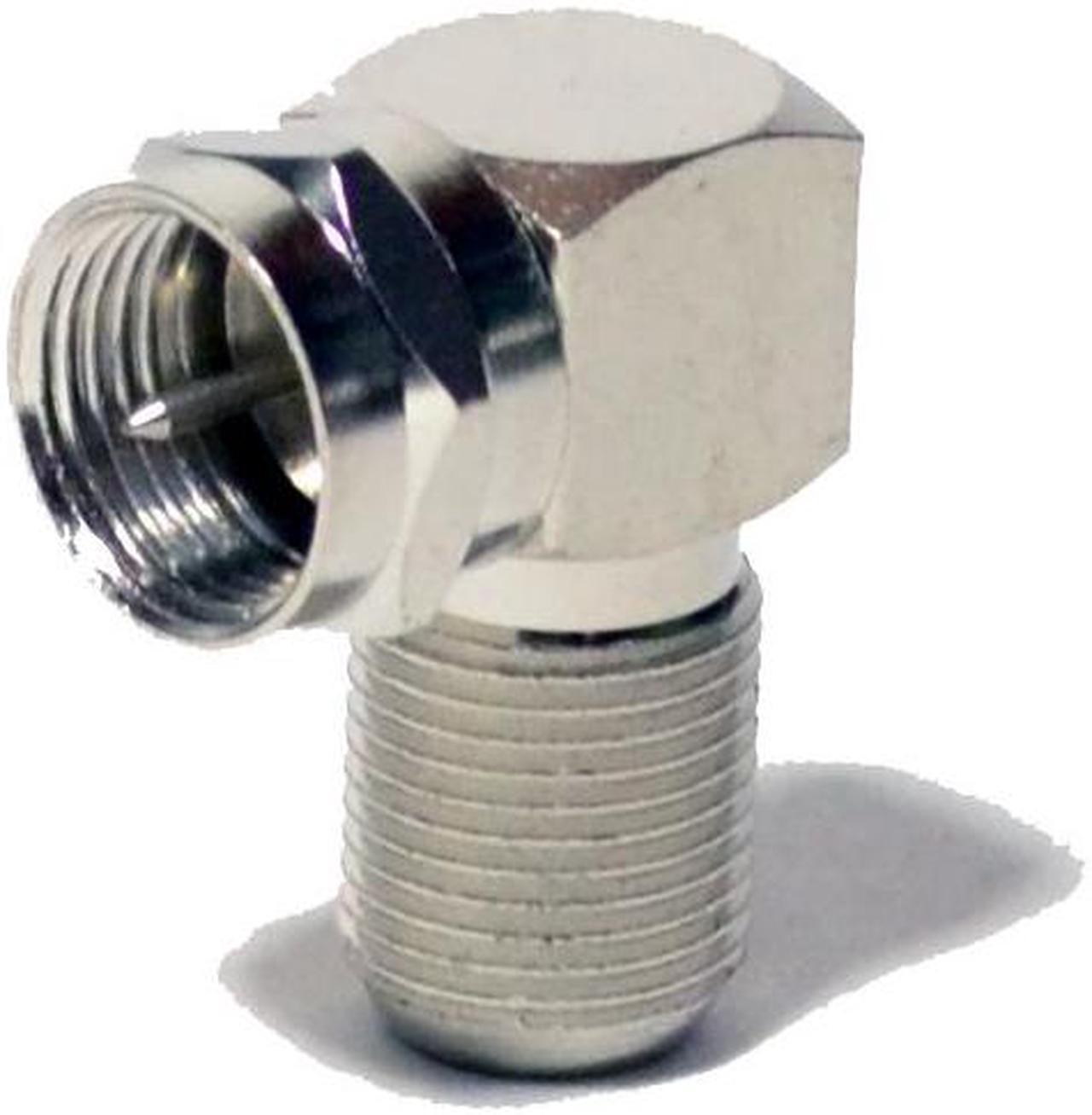 Alt view image 2 of 3 - 50 pack 90 Degree Right Angle F RG6 RG59 Coaxial Coax Connector Adapter