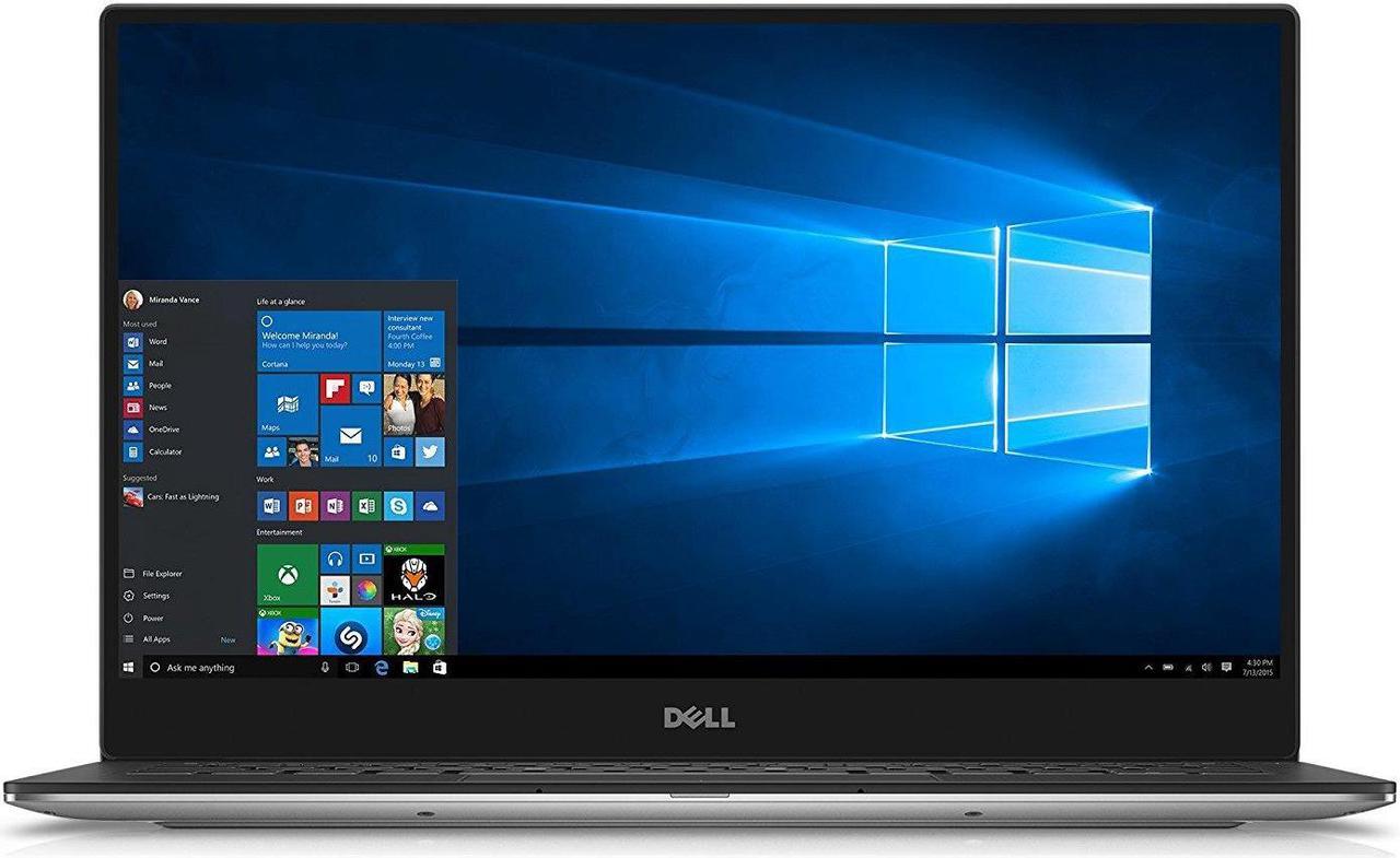 2016 Dell XPS 13 9350 13.3 i7-6500U 8 GB 256GB PCIe SSD 1080p FHD INFINITY W10PRO