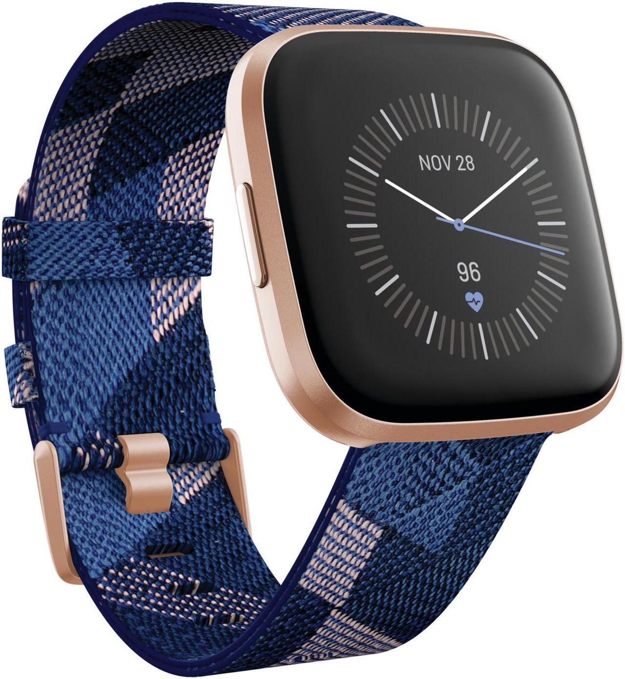 Alt view image 3 of 8 - Fitbit Versa 2 SE Navy Pink Woven