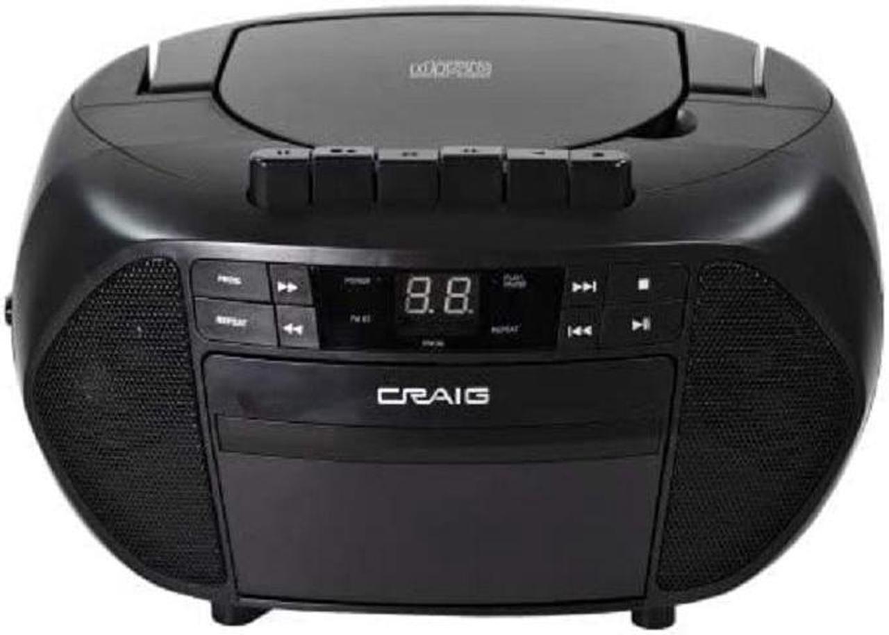 Alt view image 2 of 2 - craig electronics  bluetooth cd boombox with am/fm stereo radio and cassette player/recorder