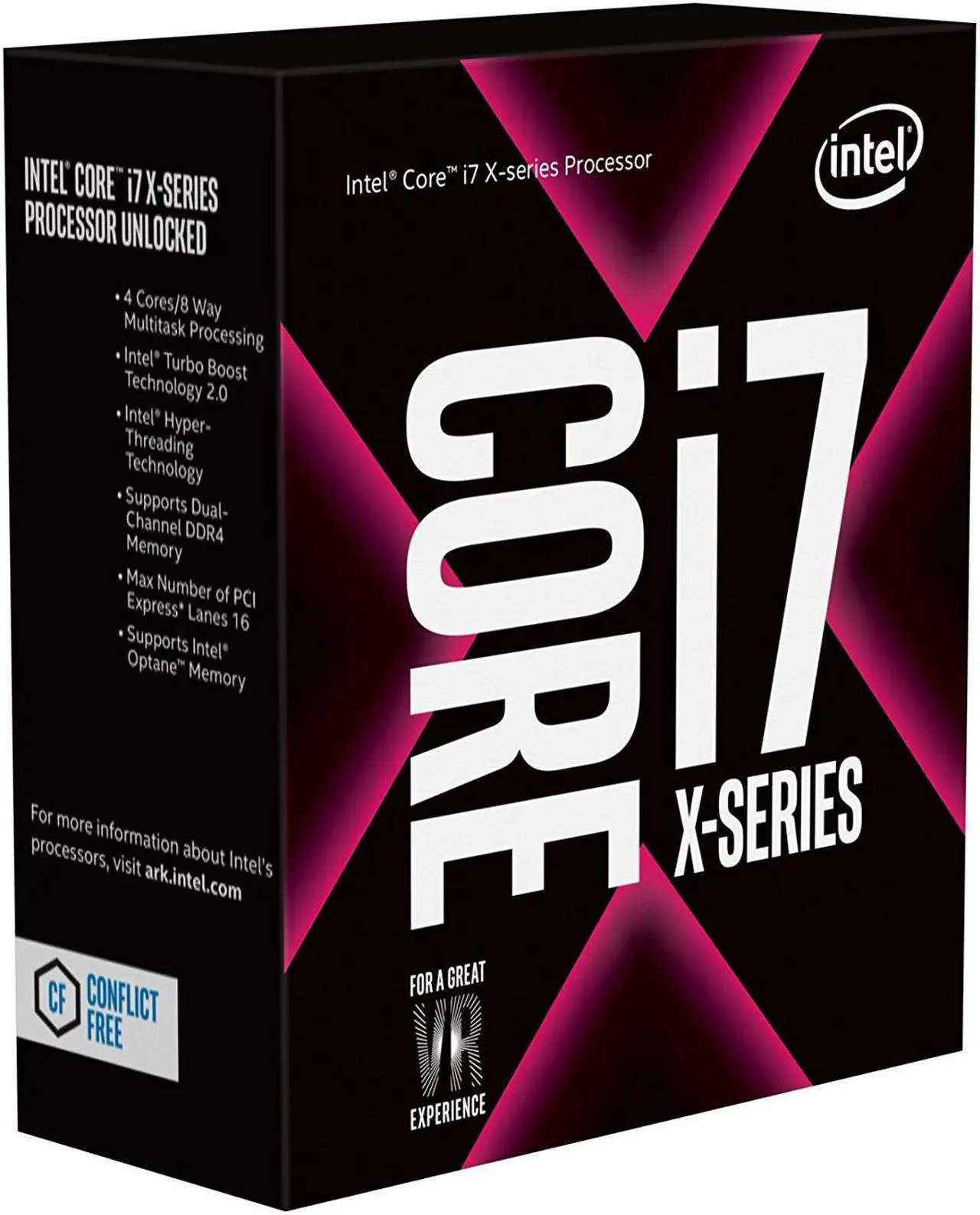 Alt view image 2 of 2 - Intel Core i7-7740X Kaby Lake-X Quad-Core 4.3 GHz LGA 2066 112W BX80677I77740X Desktop Processor
