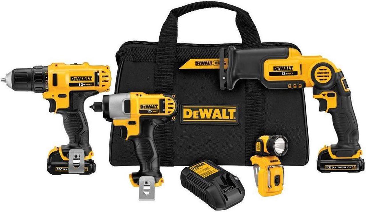 Alt view image 17 of 17 - DEWALT DCK413S2 12V MAX Li-Ion 4-Tool Combo Kit