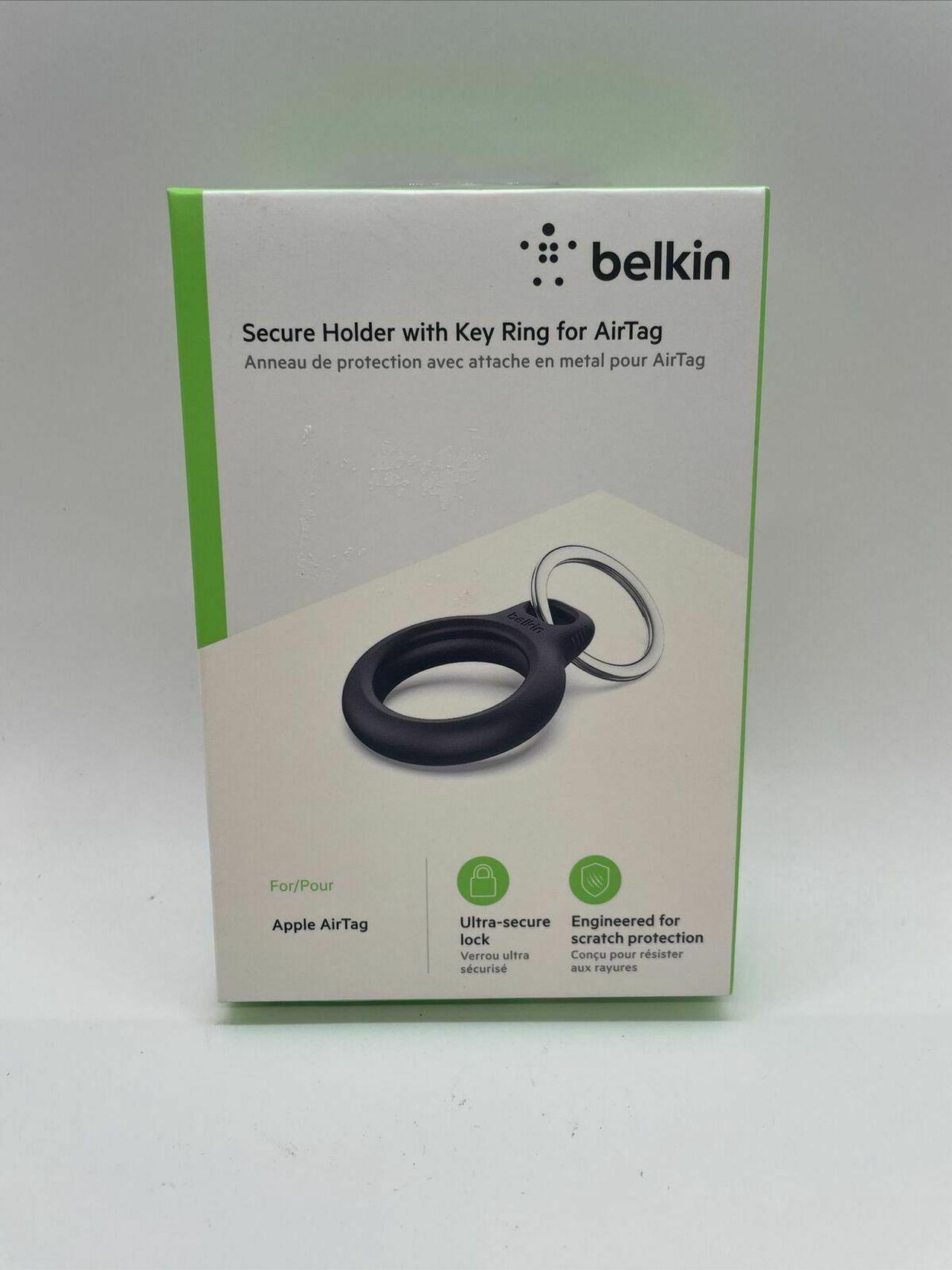Alt view image 2 of 10 - Belkin Secure Holder with Key Ring for AirTag F8W973BTBLK