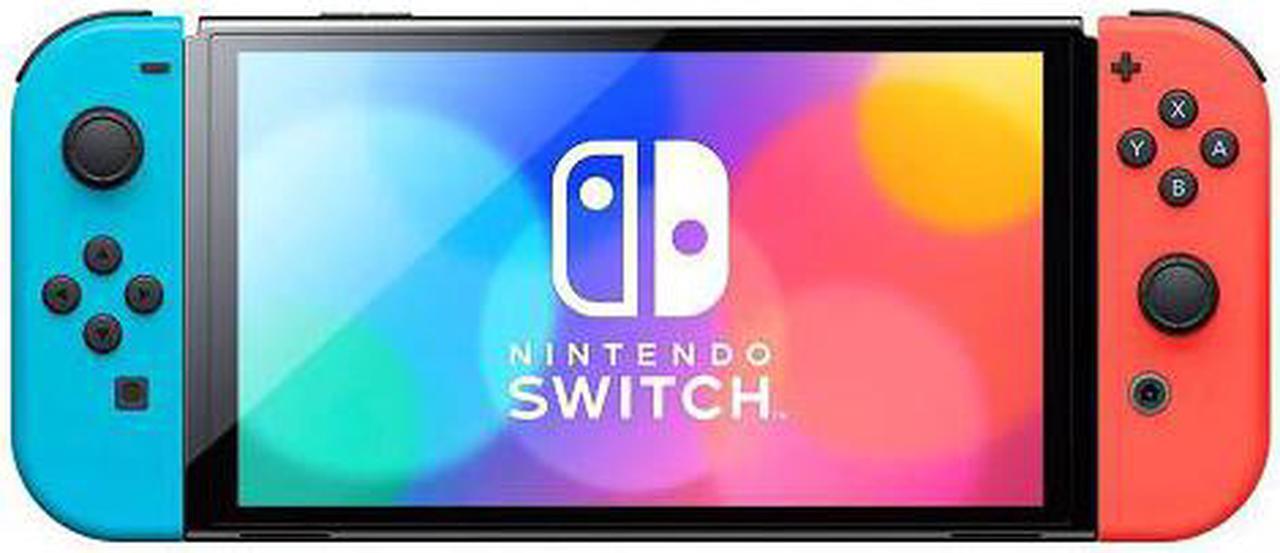 Main image of Nintendo HEGSKABAA Switch - OLED Model with Neon Red & Neon Blue Joy-Con