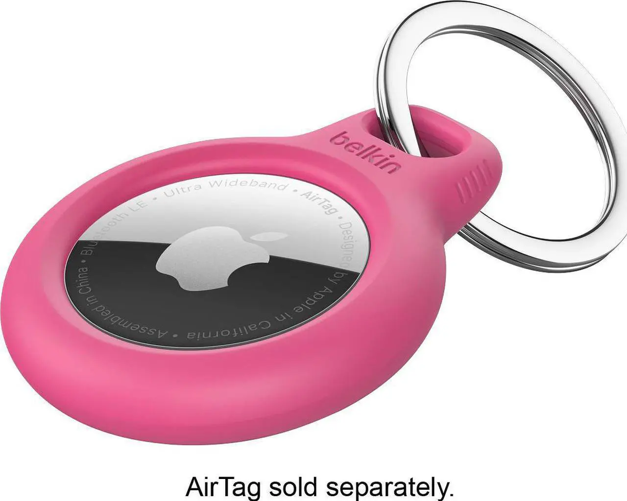 Alt view image 2 of 8 - Belkin Secure Holder with Key Ring for AirTag F8W973BTPNK