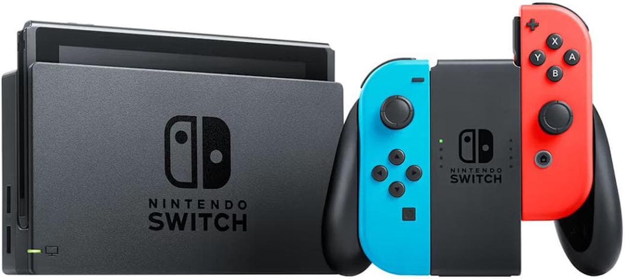 Alt view image 5 of 9 - Nintendo Switch 32GB Console with Neon Blue and Neon Red JoyCon (HADSKABAH)