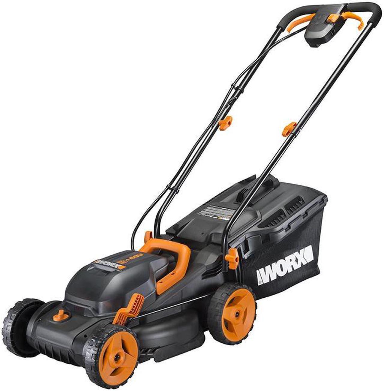 Alt view image 17 of 17 - WORX - WG779 - Worx WG779 40V 14 Inch Power Share Cordless Intellicut Mulching Lawn Mower Kit