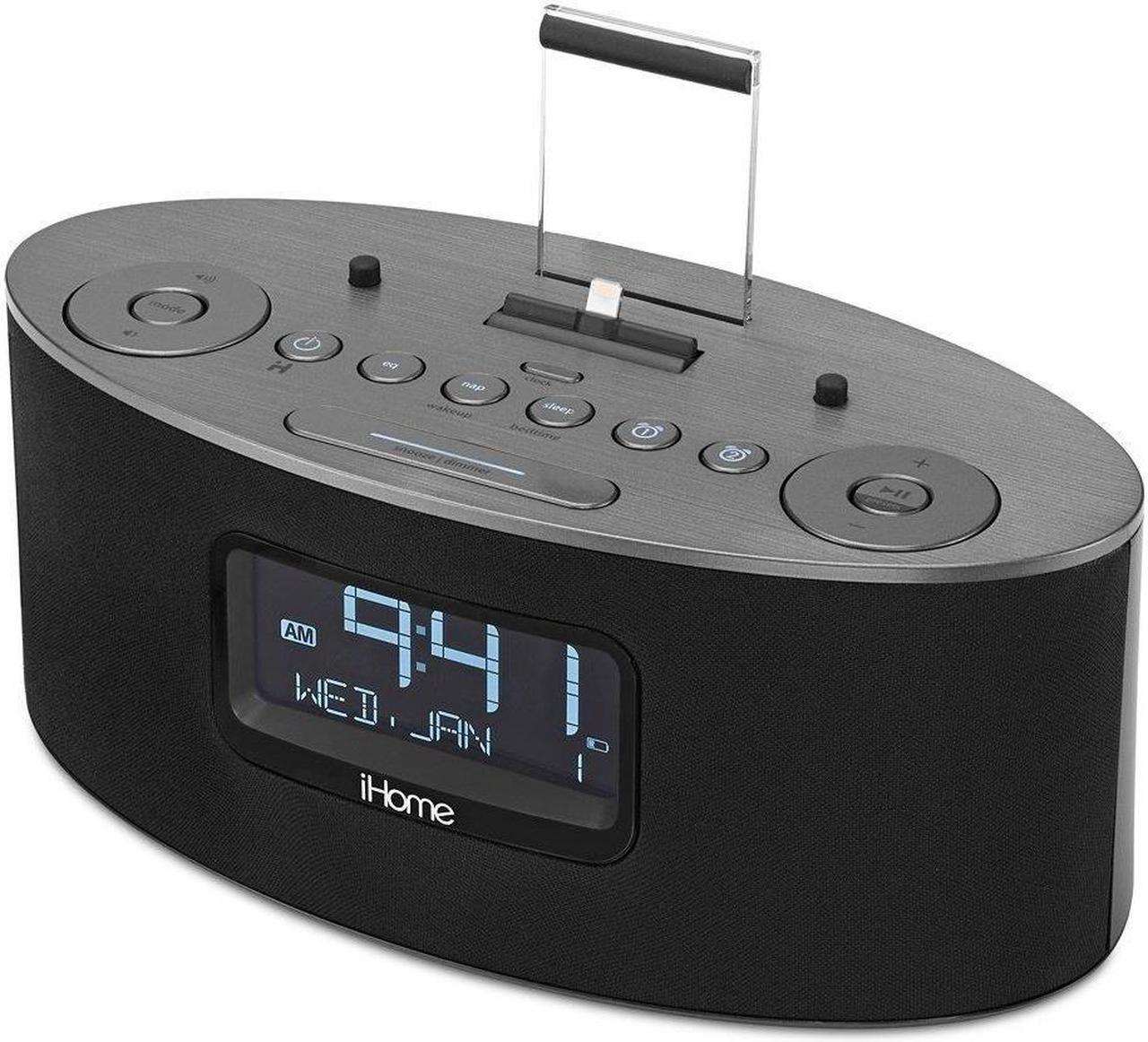 Alt view image 11 of 15 - iHome iDL46 Stereo Dual Alarm Clock Radio for iPad, iPhone&  iPod, Gray