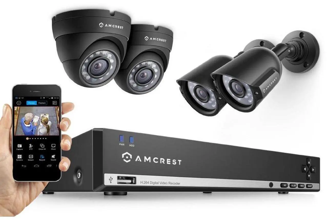Alt view image 10 of 12 - Amcrest 960H 4CH 500GB DVR Security Camera System w/ 2 x 800+ TVL Bullet Cameras & 2 x 800+ TVL Dome Cameras