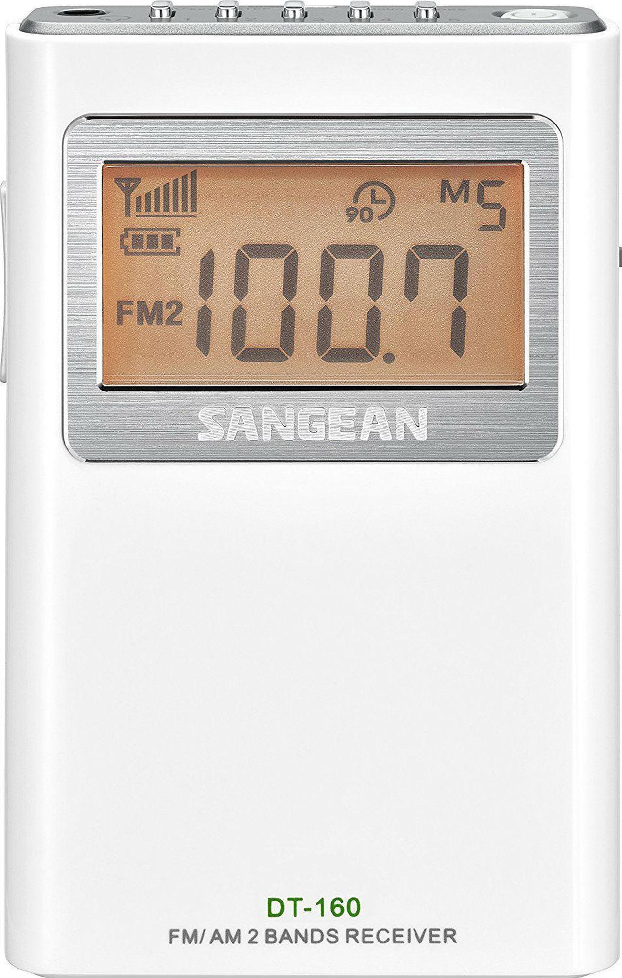 Alt view image 4 of 13 - Sangean AM FM Stereo Pocket Radio White DT-160