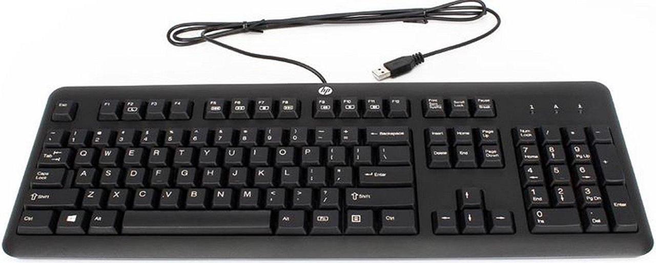 Main image of NEW HP Genuine USB Wired Black Keyboard KU-1156 - 672647-003