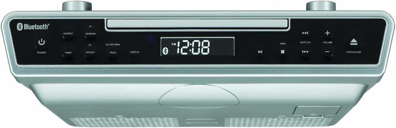 Alt view image 3 of 18 - Sylvania SKCR2713 Under-Counter Bluetooth CD Clock Radio