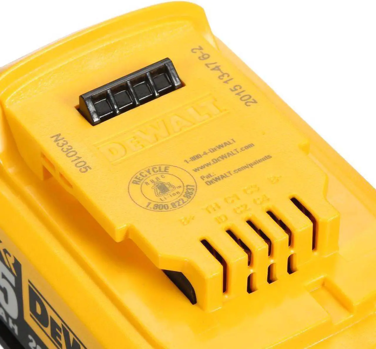 Alt view image 3 of 16 - DeWALT DCB205 20V MAX XR 5.0Ah Lithium Ion Battery-Pack