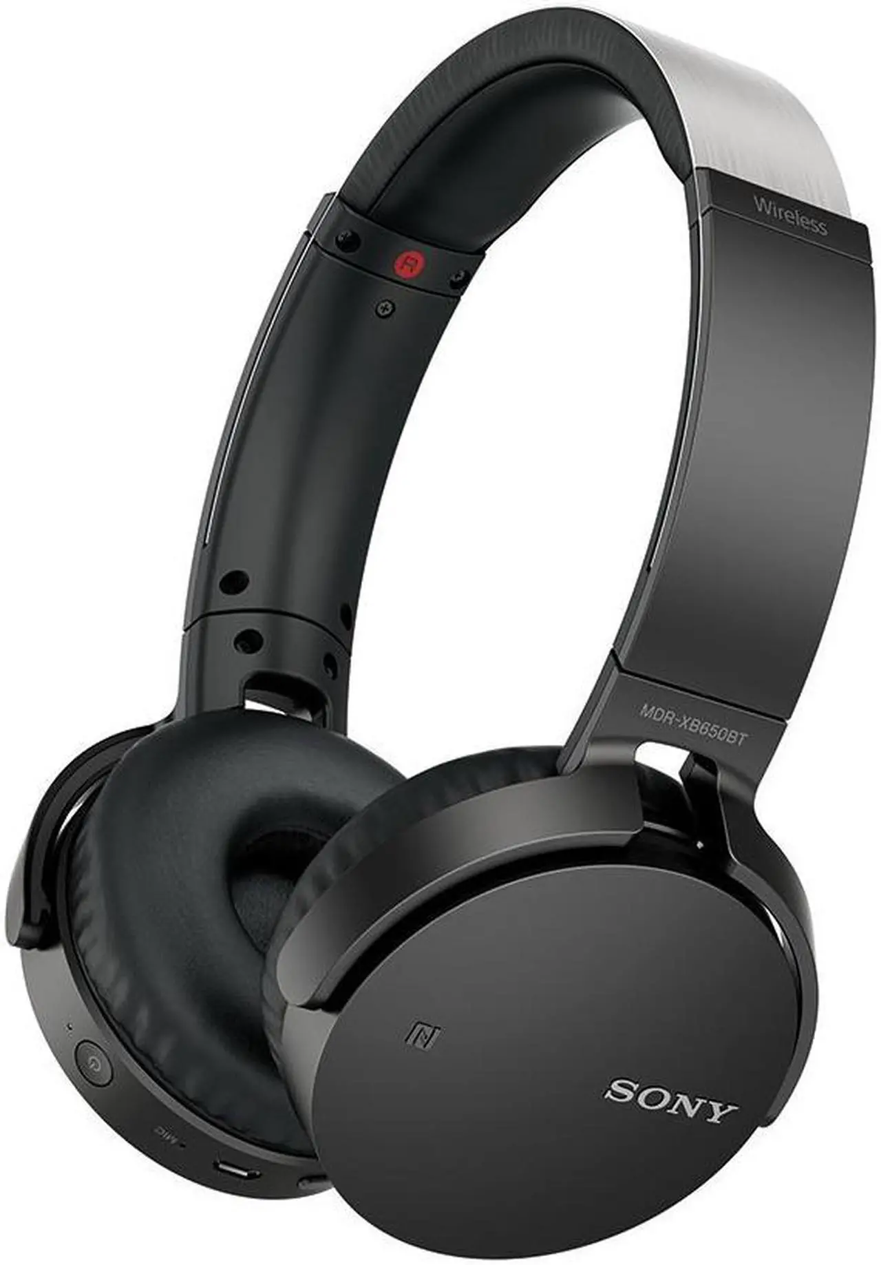 Alt view image 15 of 20 - Sony XB650BT Wireless On-Ear Bluetooth Headphones with 30mm drivers, NFC, Powerful Music, Comfort Ear Pads, and Built-In Microphone, Black, MDRXB650BT/B