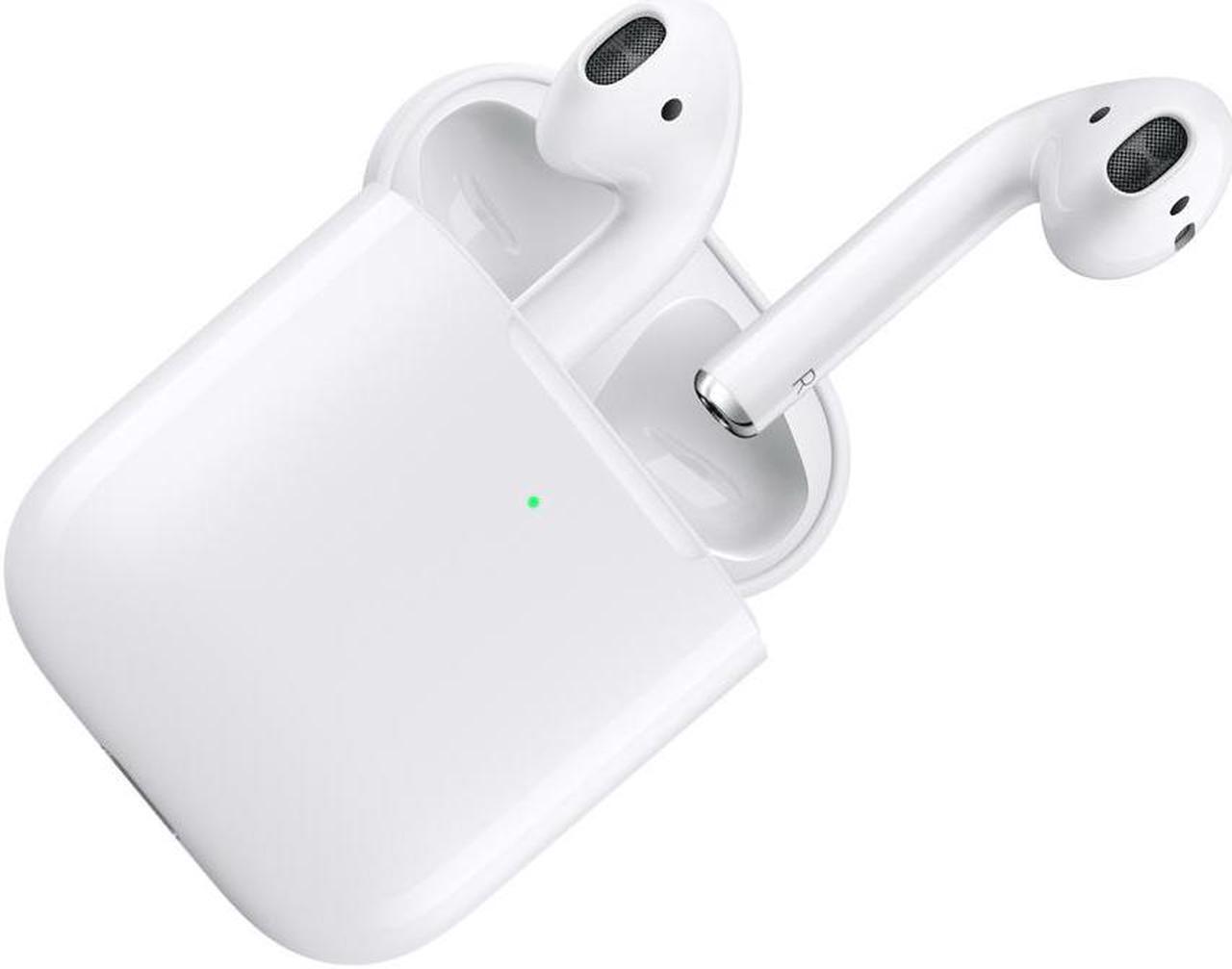 Alt view image 5 of 15 - Apple AirPods 2 White with Wireless Charging Case In Ear Headphones MRXJ2AM/A