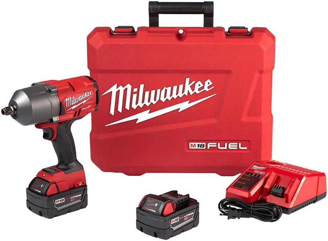 Alt view image 4 of 15 - Milwaukee Electric Tool - 2767-22 - Impact Wrench, Steel/Glass Filled Nylon/Rubber, Red, 18V, 10.75 H x 3.15 W x 8.39