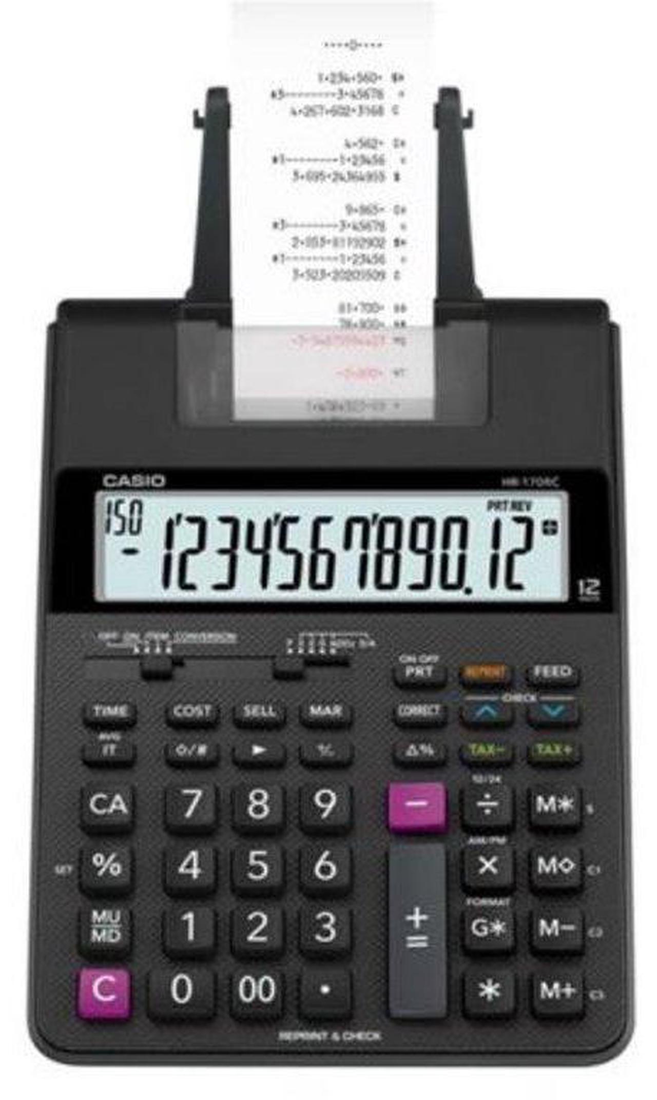 Main image of Casio Printing Calculator 6-1/2"Wx11-5/8"Lx2-9/16"H Black HR170RC