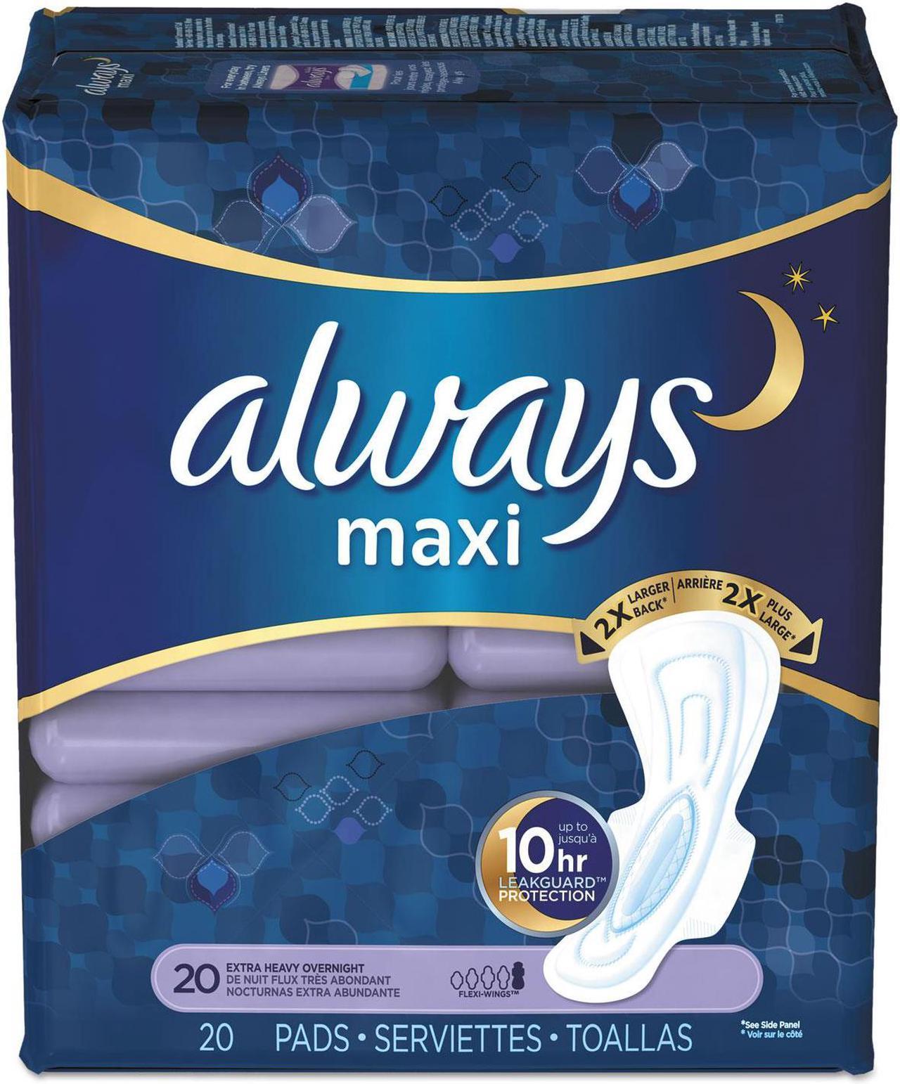 Main image of Maxi Pads, Extra Heavy Overnight, 20/pack