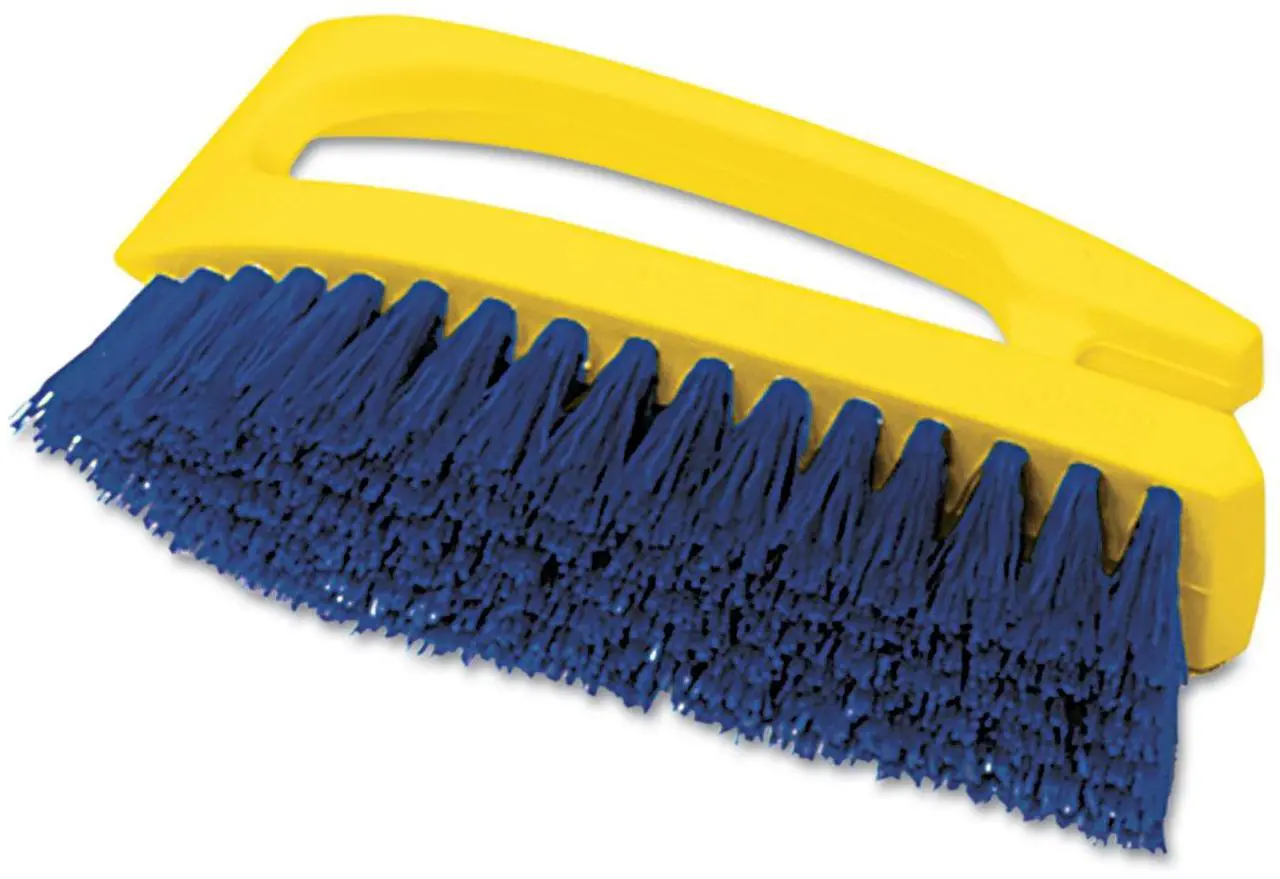Alt view image 3 of 20 - Rubbermaid Commercial Long Handle Scrub Brush 6" Brush Yellow Plastic Handle/Blue Bristles 6482COB