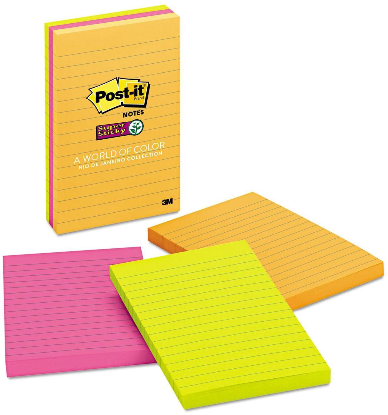 Alt view image 2 of 4 - 3M Post-it Super Sticky 4x6 RDJaniero Lined Notes