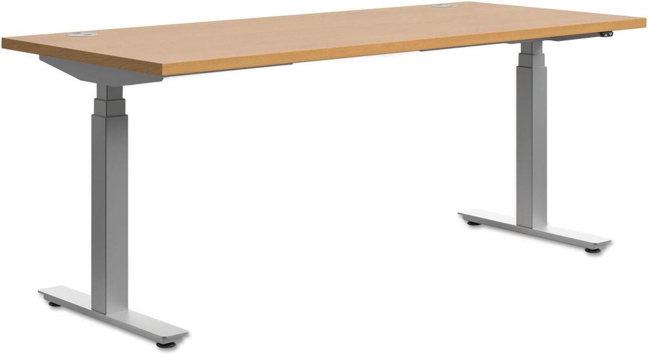 Alt view image 3 of 4 - HON - HHAB3S24F - Height-Adjustable Table Base, 72w x 24d x 23 5/8-49 1/4h, Silver