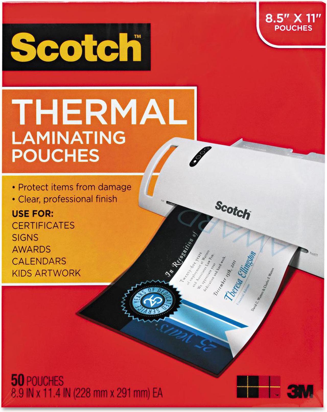 Alt view image 3 of 3 - Letter Size Thermal Laminating Pouches, 5 Mil, 11 1/2 X 9, 50/pack