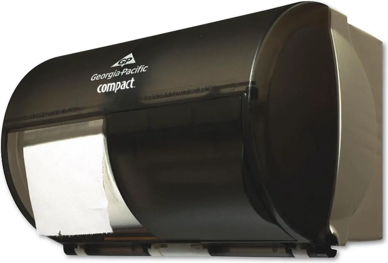 Alt view image 4 of 15 - GEORGIA PACIFIC Compact Horizontal 2-Roll Tissue Dispenser Stnlss Steel 10 1/8 x 6 3/4 x 7 1/8 56798