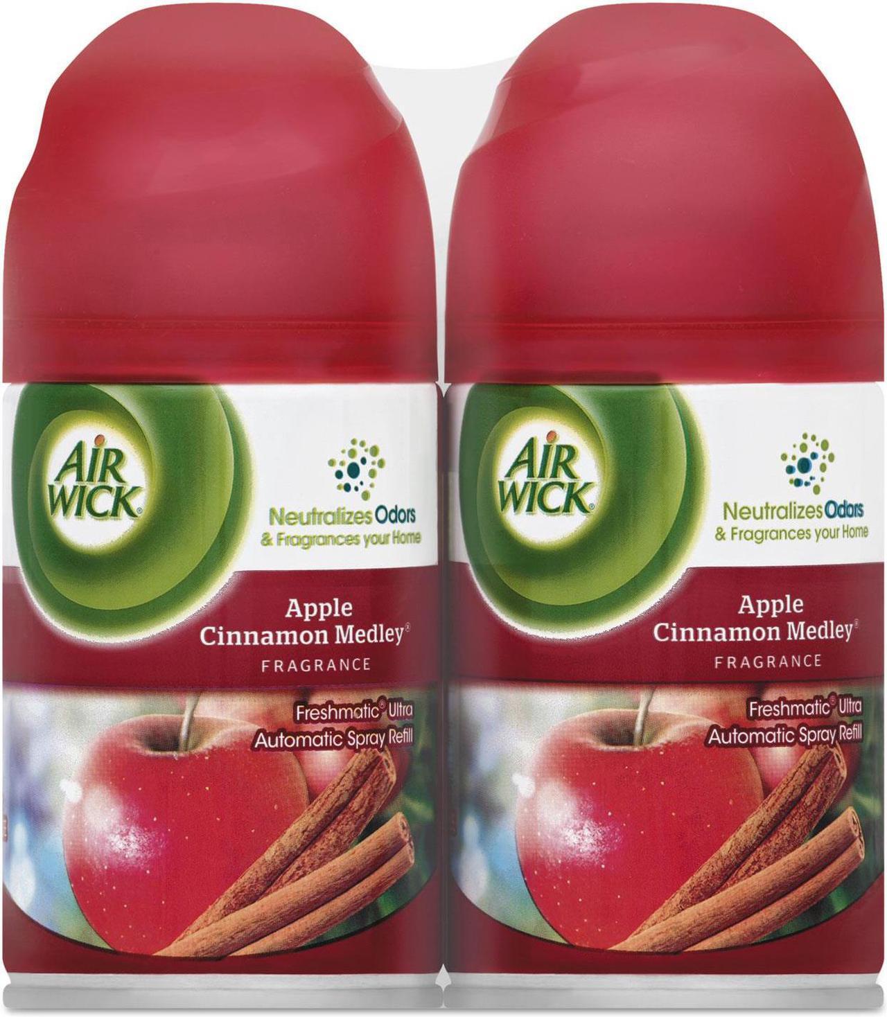 Main image of Air Wick Freshmatic Ultra Spray Refill, Apple Cinnamon Medley, Aerosol, 6.17 oz, 2/Pack