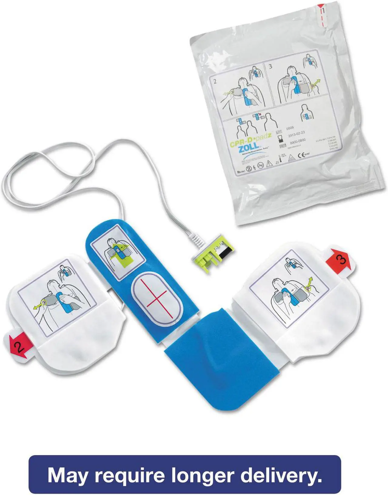 Alt view image 4 of 9 - Zoll CPR-D-padz Electrode Defibrillator Pad Adult Use 5-Year Shelf Life