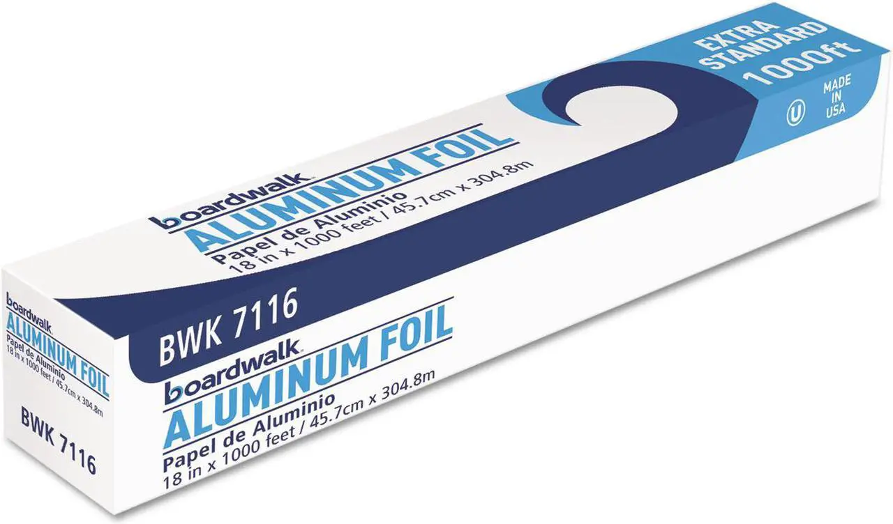 Main image of Premium Quality Aluminum Foil Roll, 18" X 1000 Ft, 16 Micron Thickness, Silver