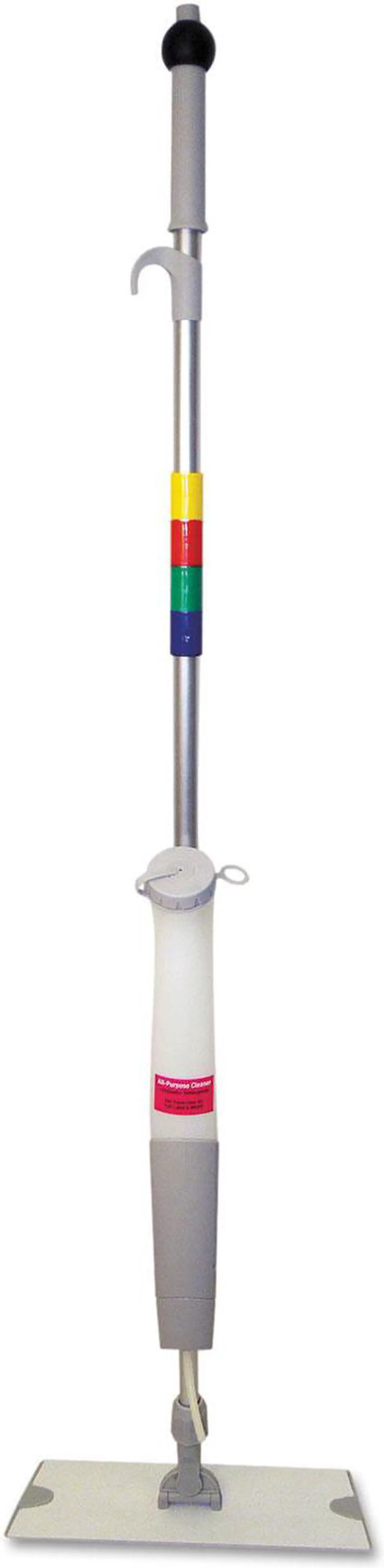 Alt view image 3 of 17 - Boardwalk Bucketless Microfiber Mop System 5 x 18 Head 59" Handle Blue/Gray BWMS16MFM