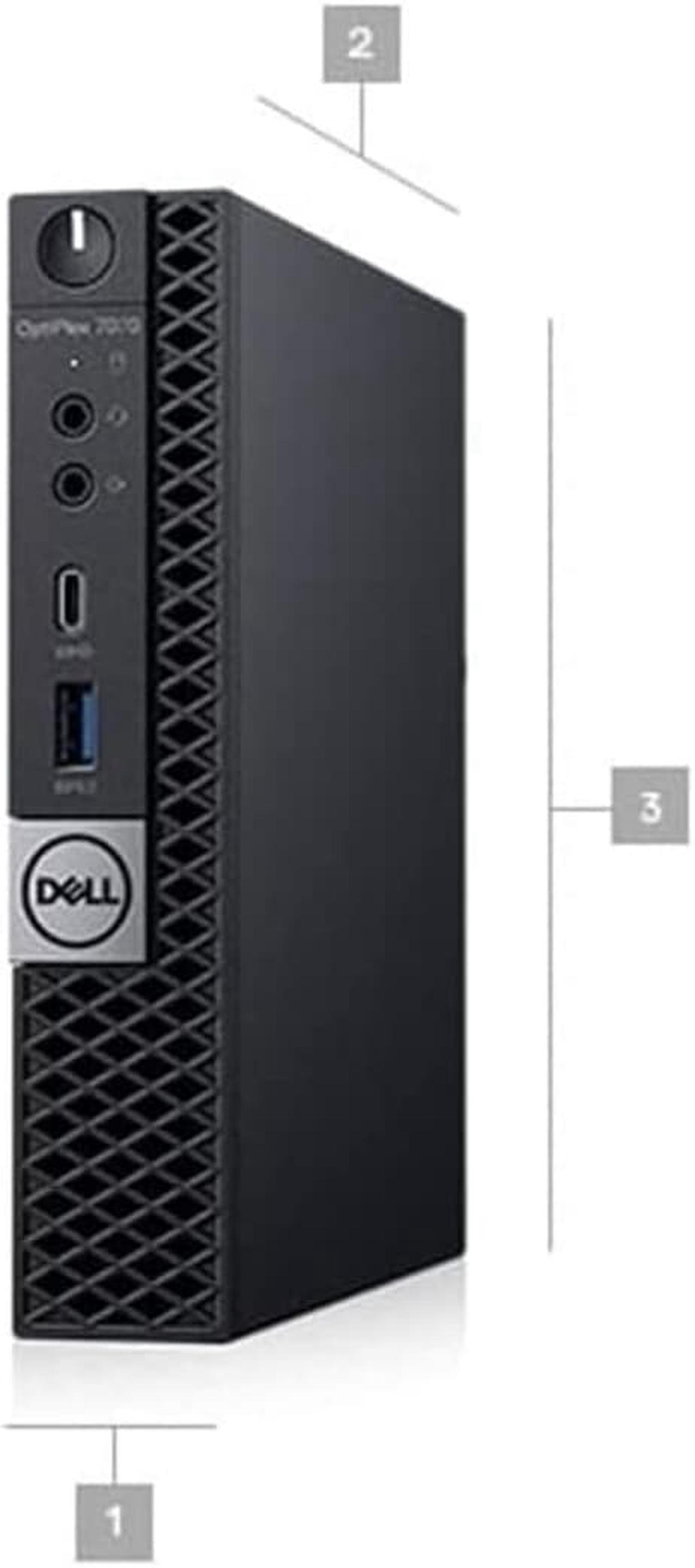 Alt view image 2 of 7 - Dell OptiPlex 7070 Desktop Computer - Intel Core i7-9700T - 16GB RAM - 256GB SSD - Micro PC