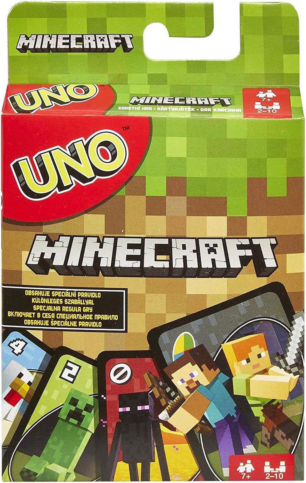 Alt view image 4 of 12 - UNO Minecraft Updated Family Classic Multiplayer Fast-Paced Mattel, Inc.