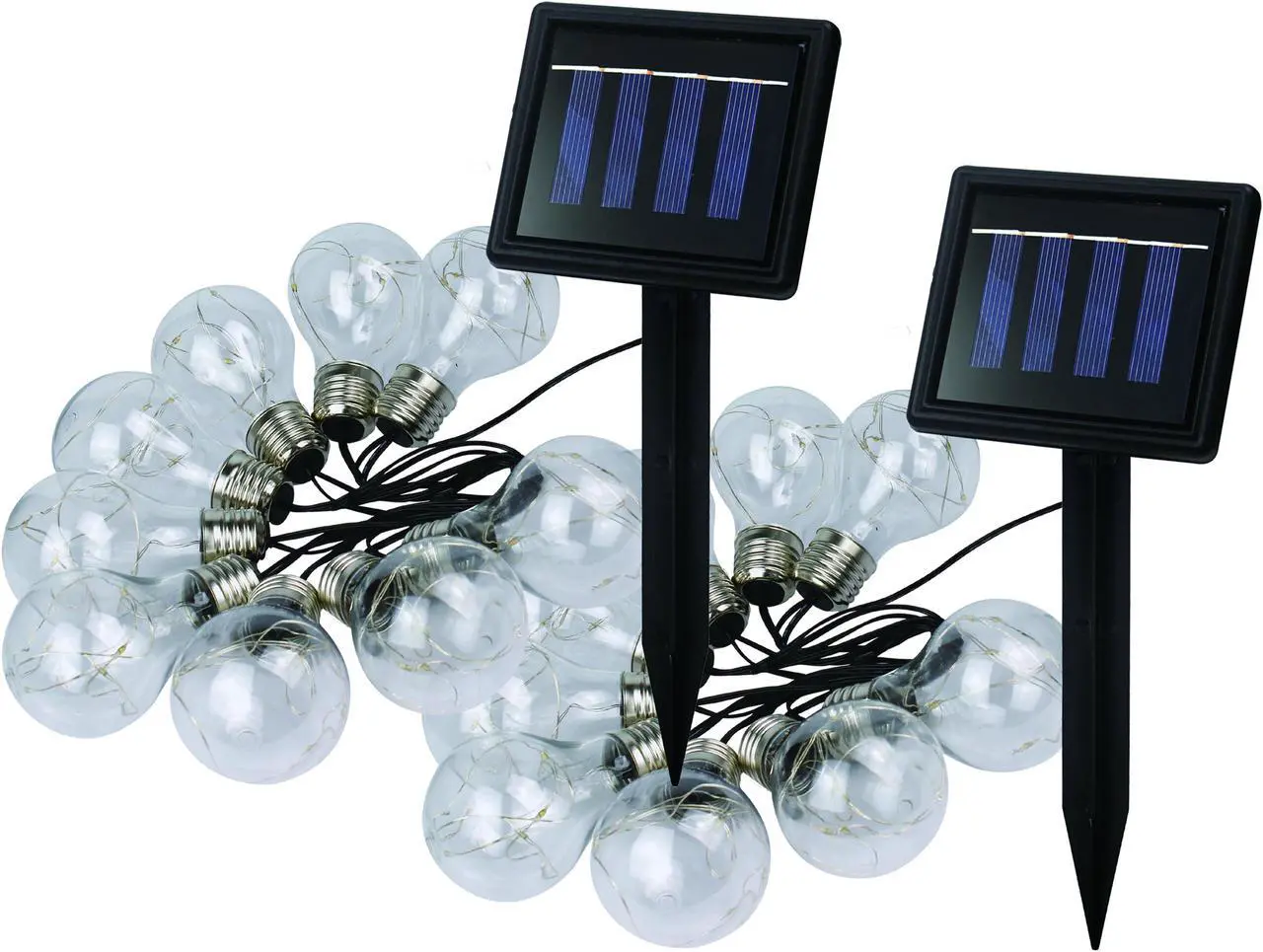 Main image of Solar Powered 64 in LED String Lights (2-Pack)