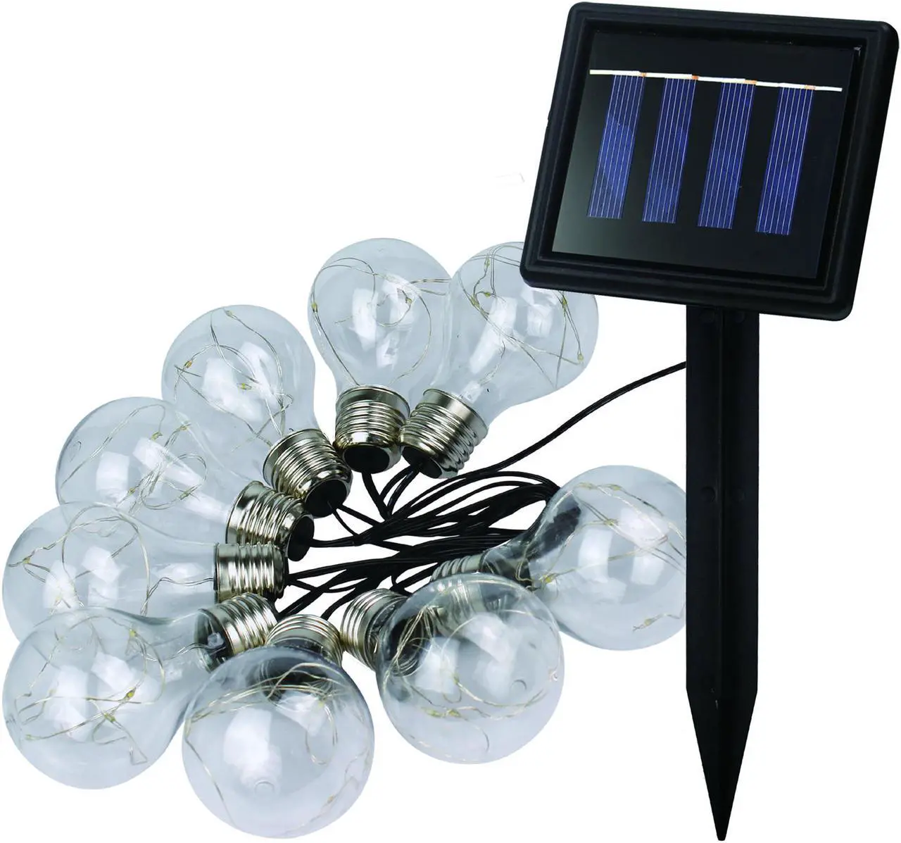 Alt view image 3 of 6 - Solar Powered 64 in LED String Lights (2-Pack)