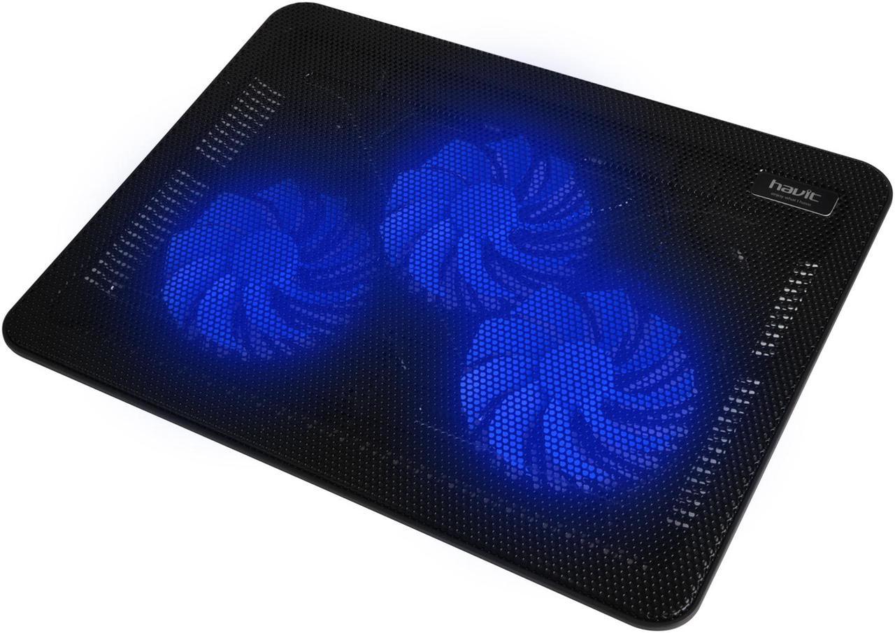 HAVIT HV-F2056 15.6"-17" Laptop Cooler Cooling Pad - Ultra Slim Portable USB Powered (3 Fans)