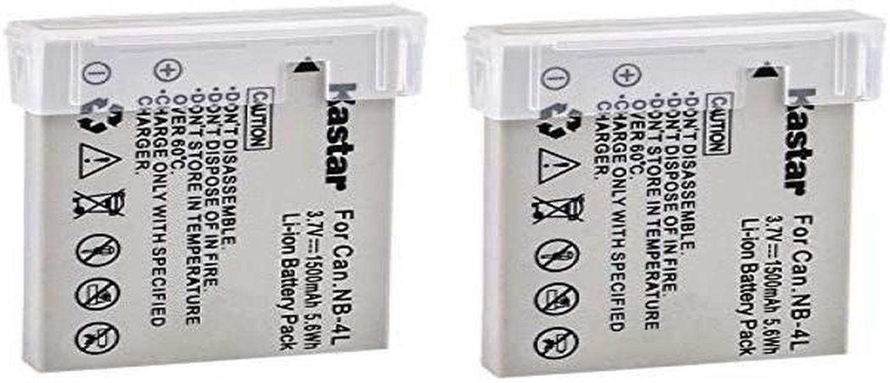 Premium NB-4L Lithium-Ion Replacement Battery (2 Packs) for Canon PowerShot SD780 IS