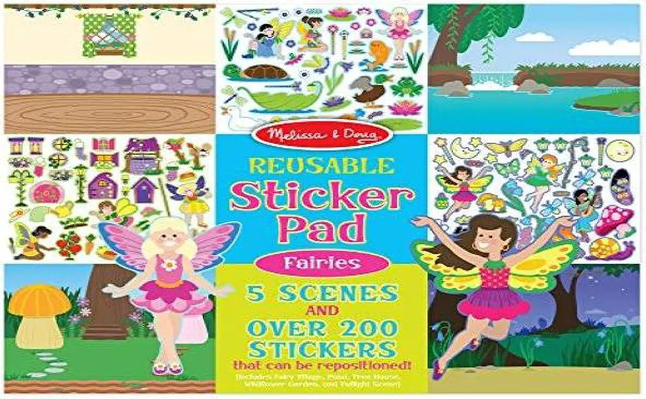 Alt view image 10 of 10 - Melissa & Doug Reusable Sticker Pad - Fairies