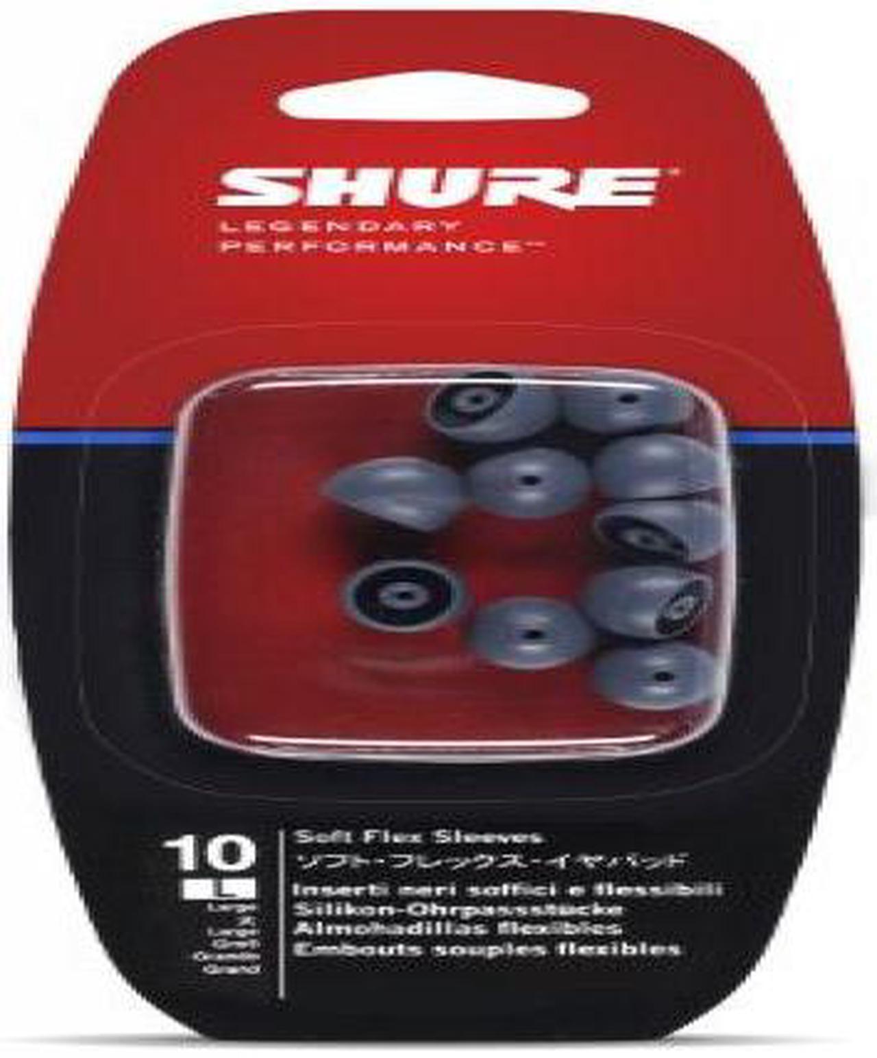 Alt view image 4 of 4 - Shure EASFX1-10L Large Soft Flex Sleeves for E1, E3 and E5 Earphones, 5 Pair