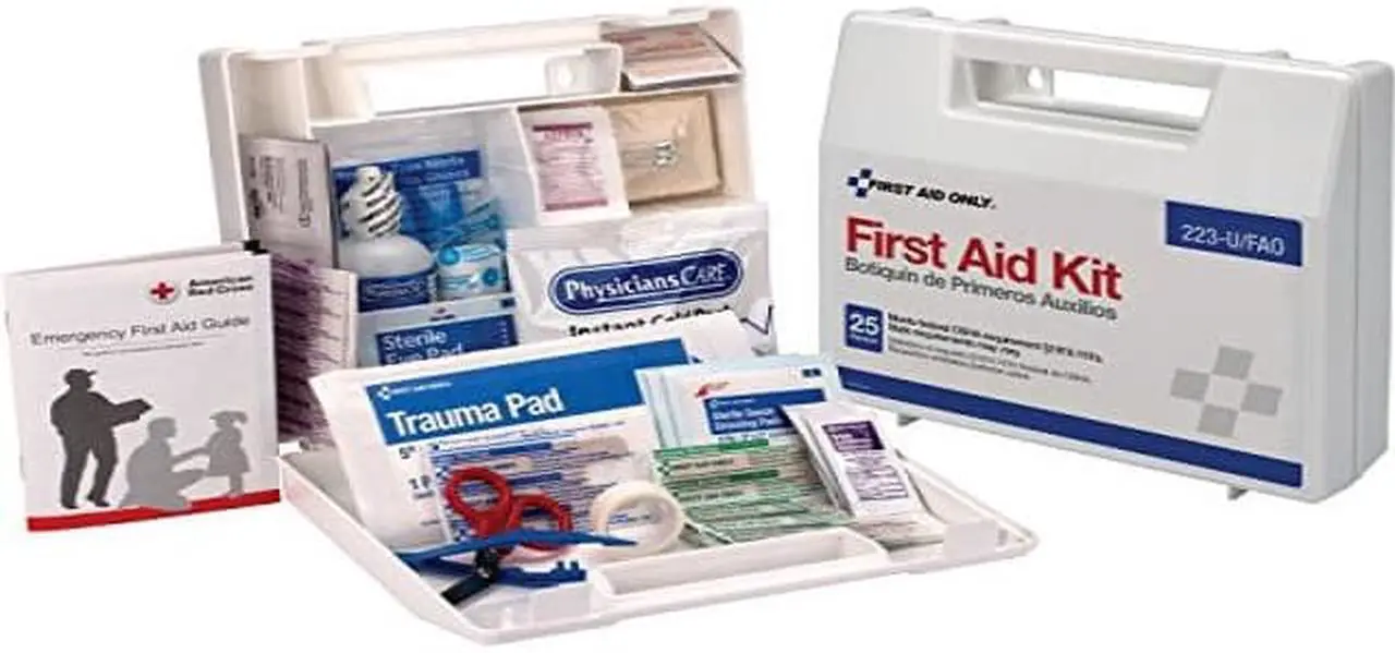 Alt view image 11 of 17 - 25-Person Bulk First Aid Kit w/ Dividers
