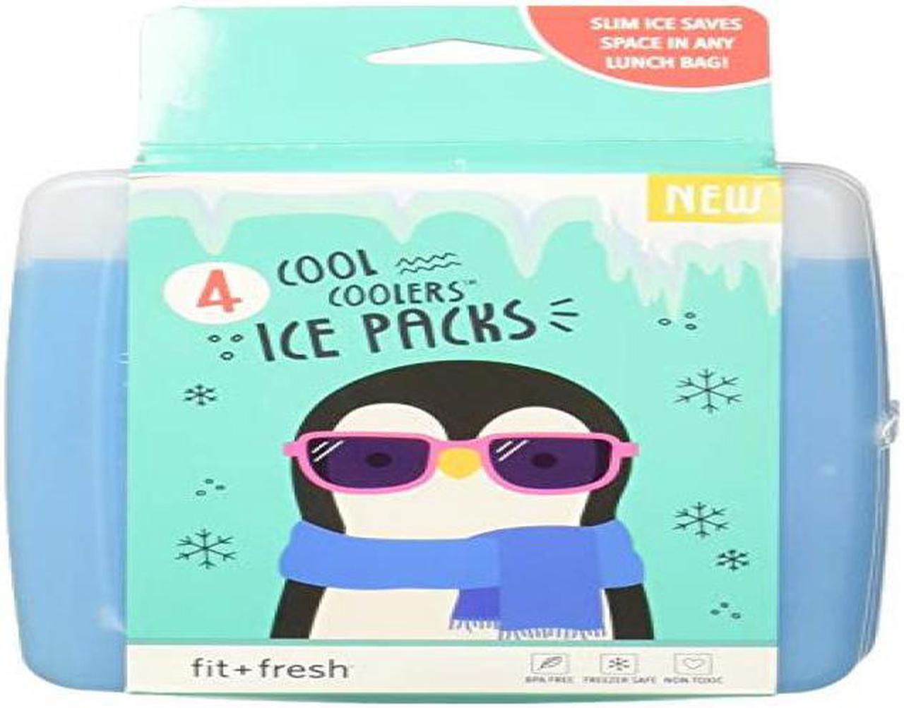 Alt view image 8 of 9 - Fit & Fresh Cool Coolers Blue Reusable Slim Ice Packs-For Lunch Boxes or Coolers