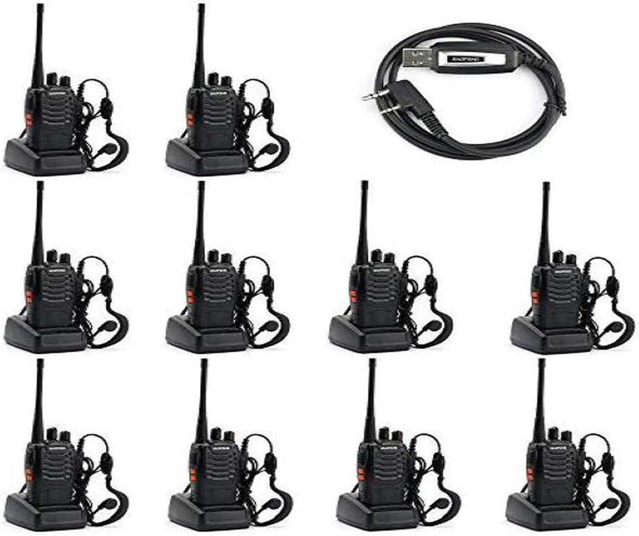 Alt view image 2 of 2 - Baofeng BF-888S Two Way Radio (Pack of 10) and USB Programming Cable (1PC)