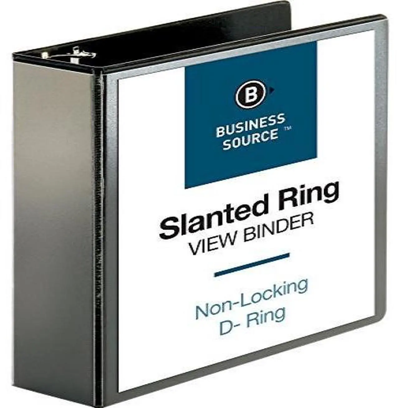 Alt view image 6 of 9 - Business Source D-Ring View Binder 3" Capacity 11x8-1/2" Black 28449