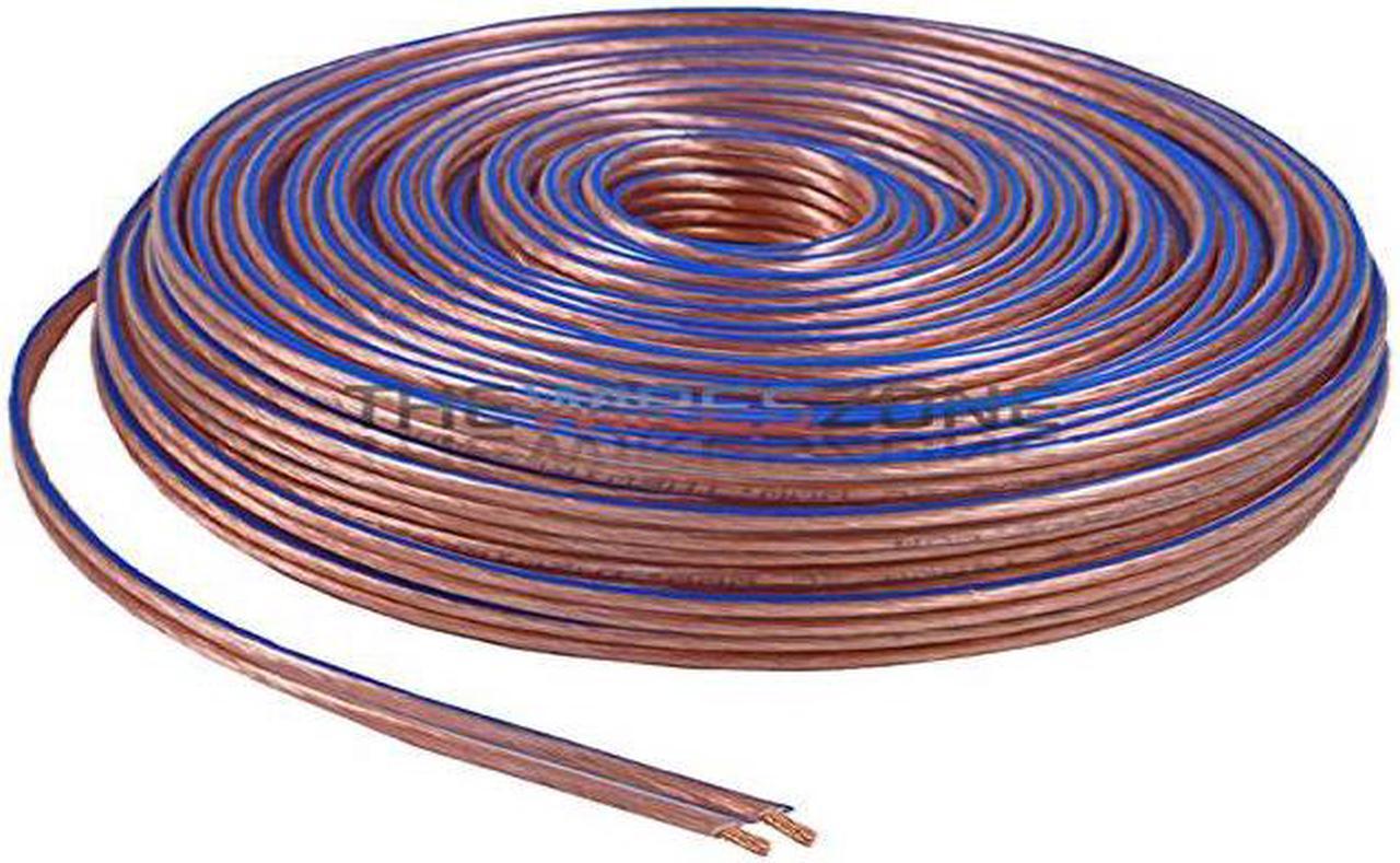 Alt view image 6 of 6 - Car Home Audio Speaker Wire Transparent Clear Cable 14AWG 100ft 14/2 Gauge