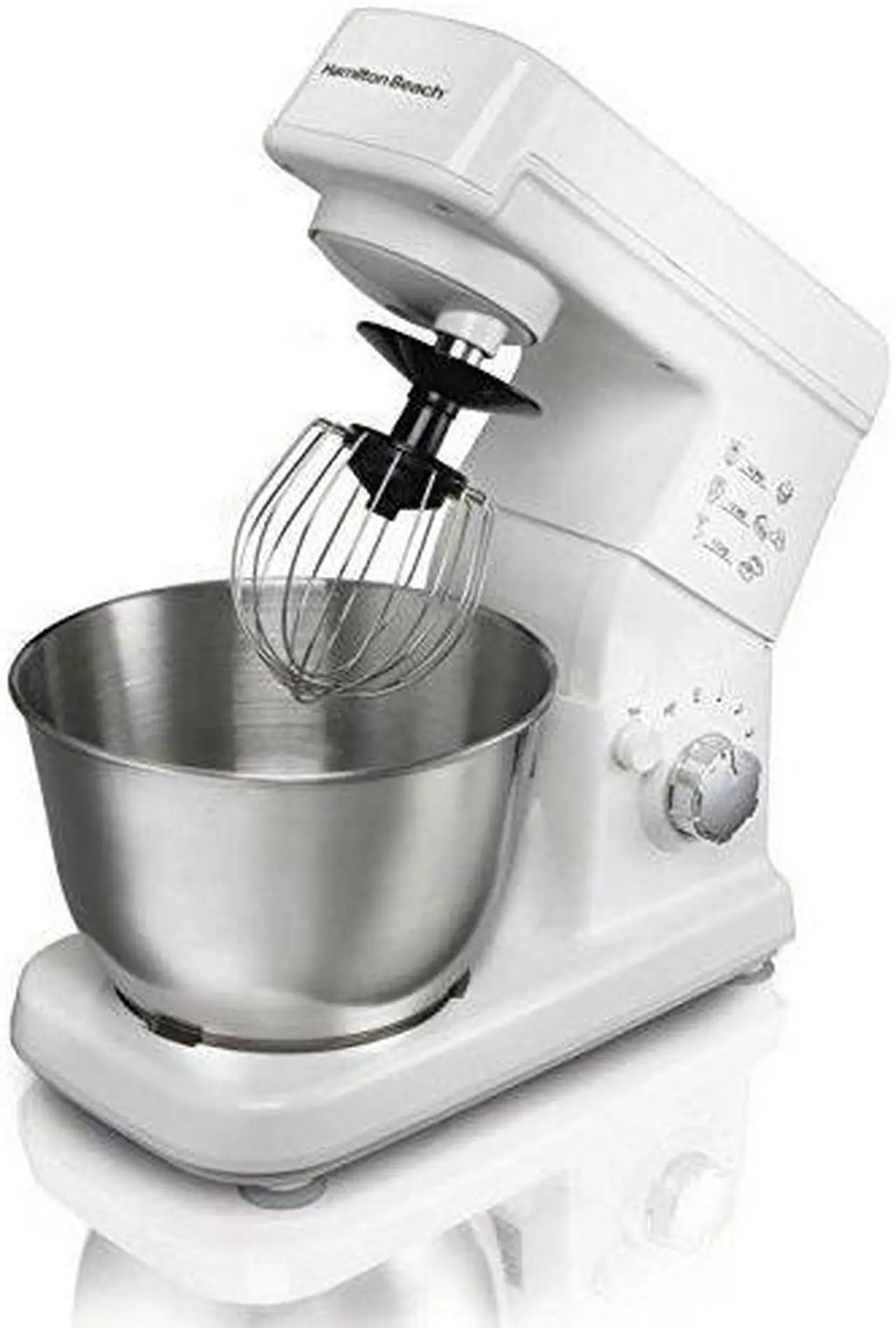 Alt view image 3 of 8 - Hamilton Beach 300W 6 Speed 3.5 Quart Countertop Stand Mixer, White | 63329