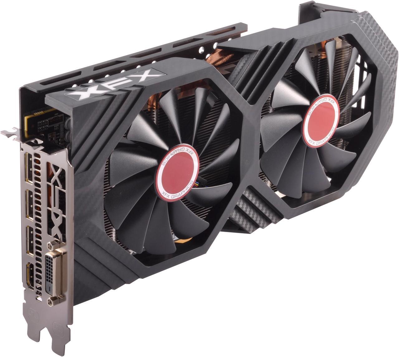 XFX GTS Black Edition RX 580 8GB OC+ 1425MHz RX-580P8DBD6 DDR5 3xDP HDMI DVI With XFX Custom Backplate