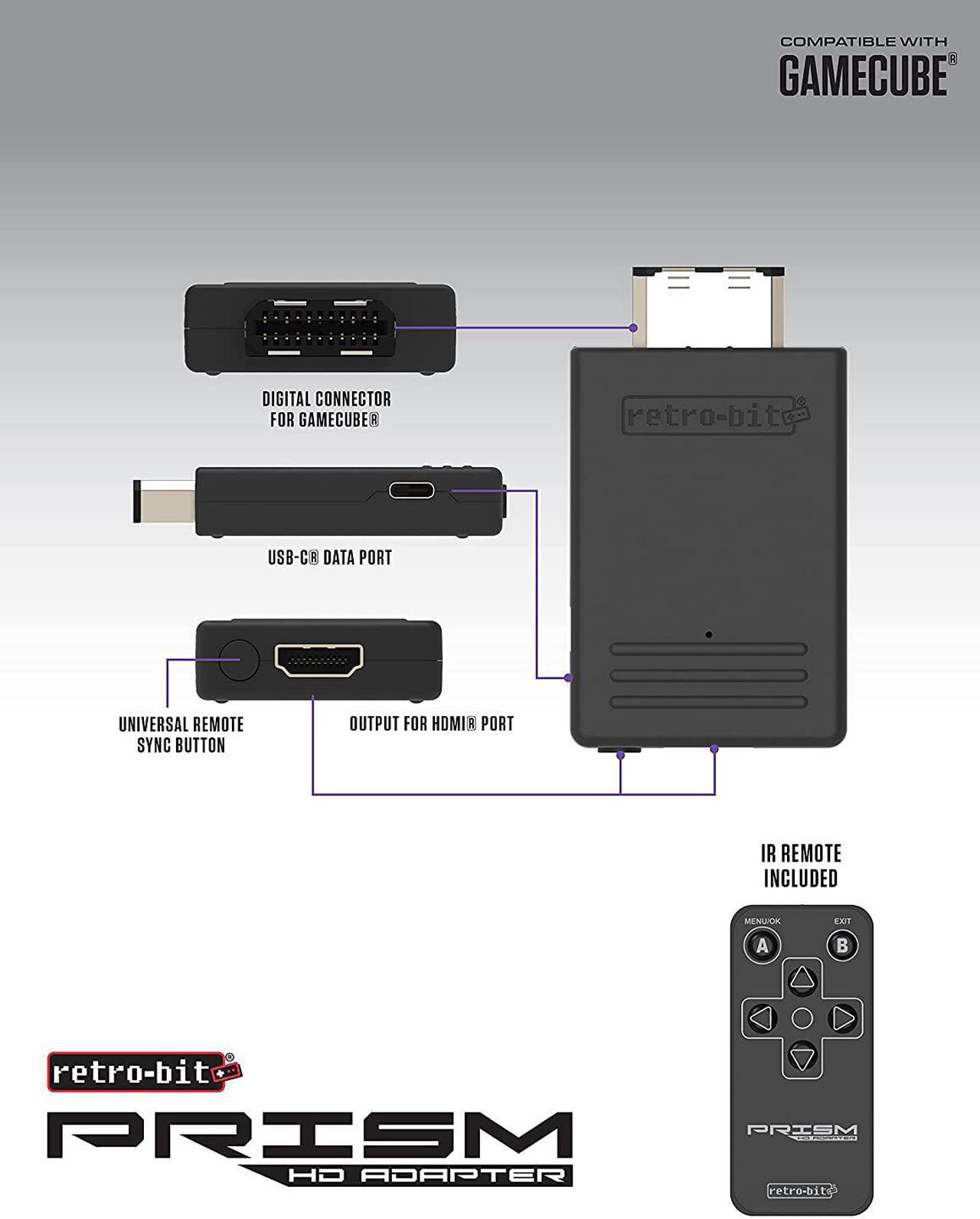 Alt view image 5 of 7 - Retro-Bit Prism HDMI Adapter for GameCube - AV to HDMI Converter/Upscaler for 1080P Support