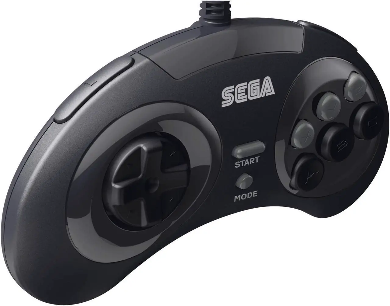 Alt view image 6 of 14 - Retro-Bit Official Sega Genesis 8-Button Arcade Pad- USB Port - Black - PC/Mac